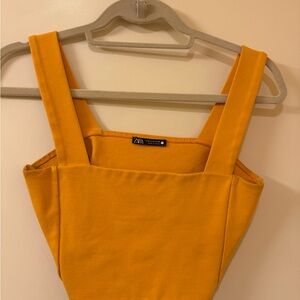 Cropped orange tank from Zara
